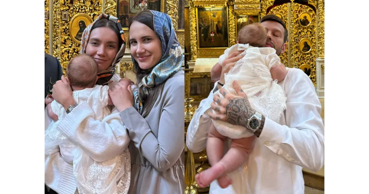 Фёдор Смолов и Карина Истомина поделились снимками с крещения дочери