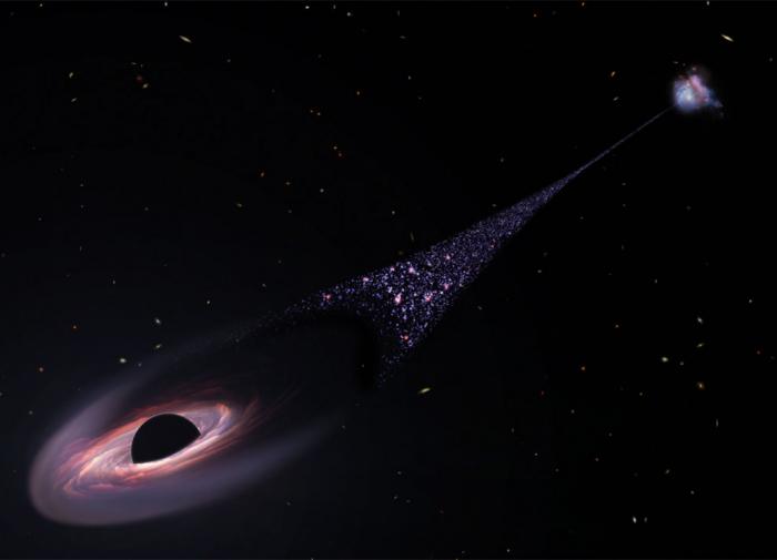 Необычная система из двух чёрных дыр обнаружена благодаря их миганию