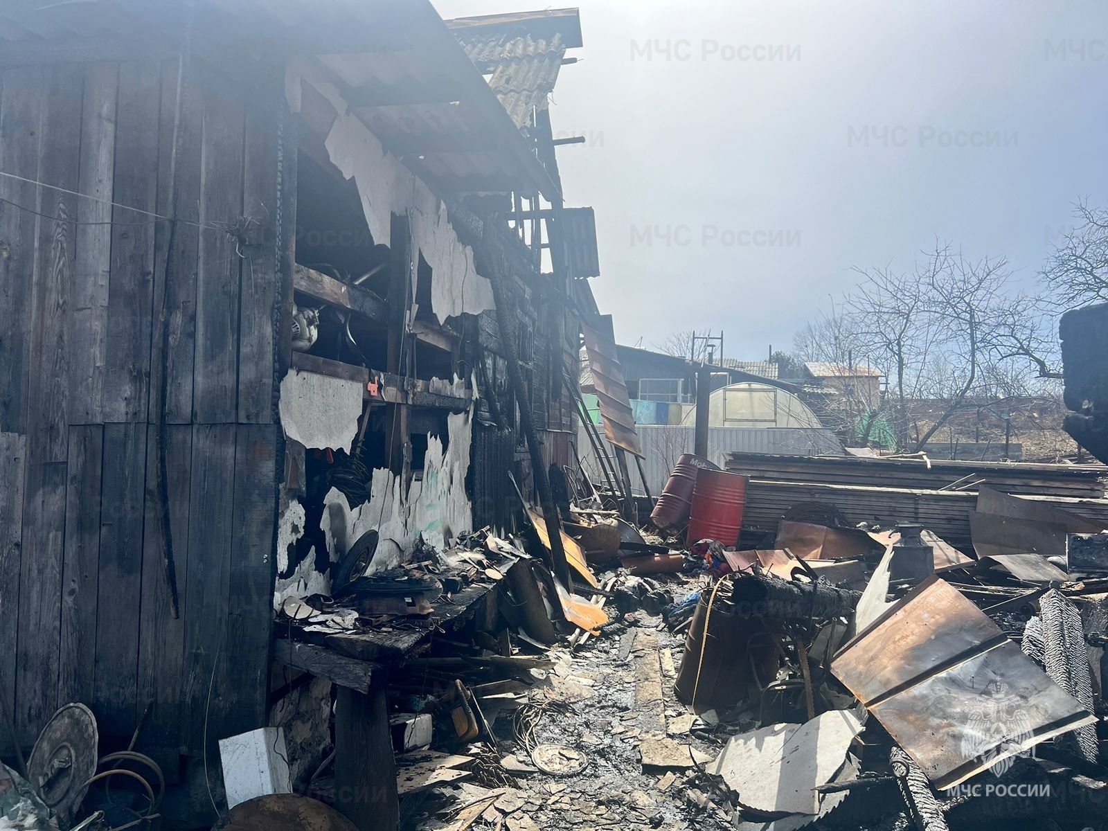 Жилой дом и баню отбили от огня пожарные в Облученском районе ЕАО